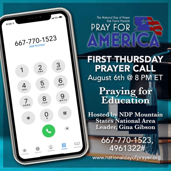 PRAY FOR AMERICA PRAYER CALL August 2026